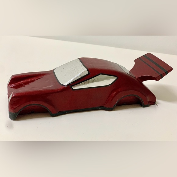 1980s Vintage Hand Crafted Homemade Pinewood Derby Race Car - Picture 10 of 11